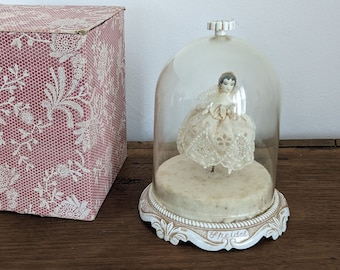 Vintage Thorens Music Box Bride Cloche, Original Box, Plays Wedding March