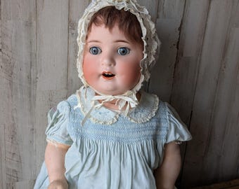 PETITE POUPEE ANCIENNE TETE BISCUIT - HEUBACH KOPPELSDORF 21 cm