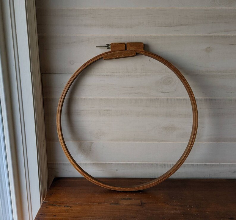 Large Gibbs Mfg. Quilting Hoop Vintage Wood Needlework Hoops Etsy