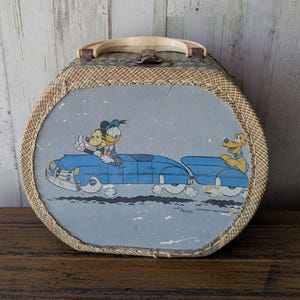 Valigia da viaggio vintage per bambini Disney di NEEVEL, Topolino, Paperino, Plutone