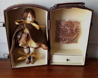Vintage Oren Village Aidan in Case with Journal 2004, Medieval Boy Doll, Original, Still in Box