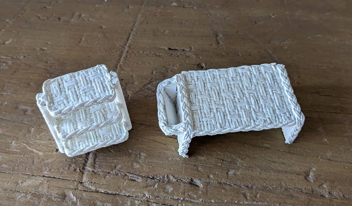 Wicker Dollhouse Furniture by Joan Sofa Chair Five Tables Etsy