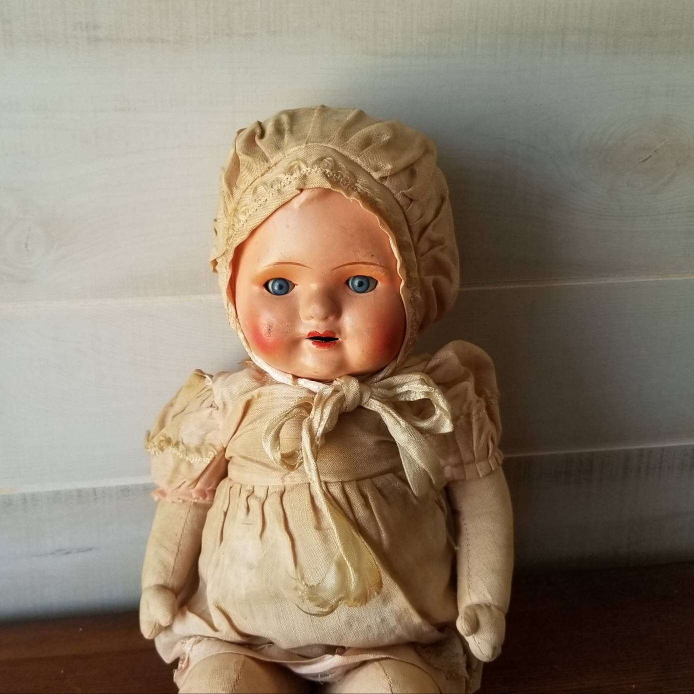 Toys & Games Dolls Composition and Papermache AntiqueVintage Straw Body