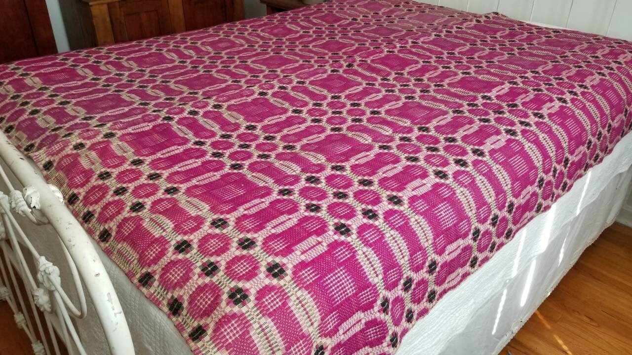 overshot coverlet reproduction free sample