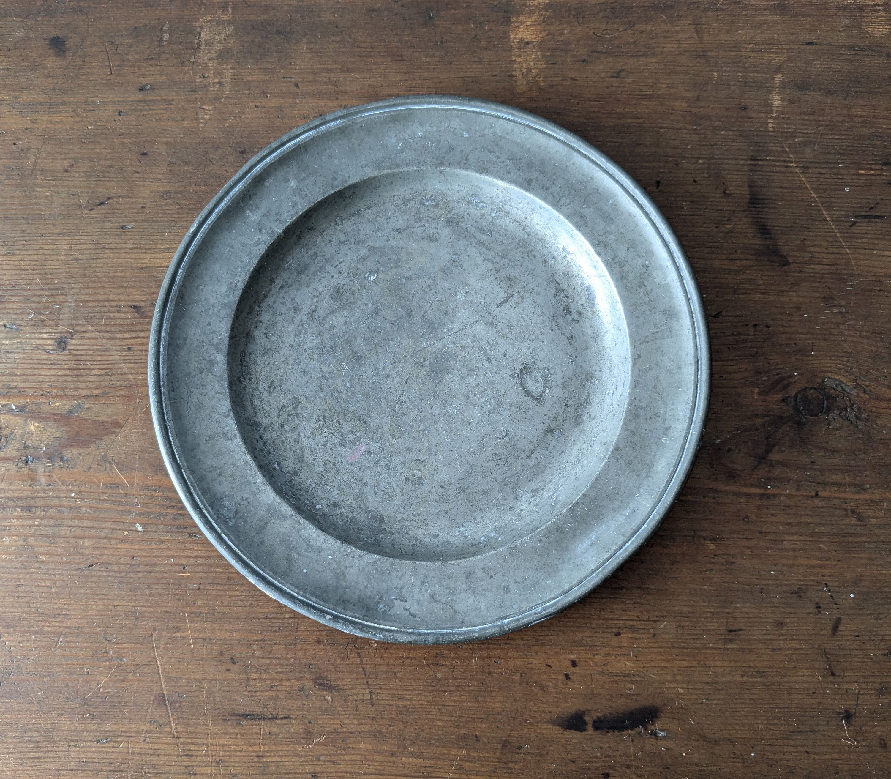 フランス製錫アンティークワインテスター蛇サラマンダー刻印あり