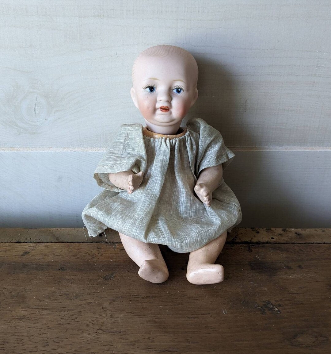 Antique 7 Bisque & Composition German Baby Doll, Jointed, TLC Etsy