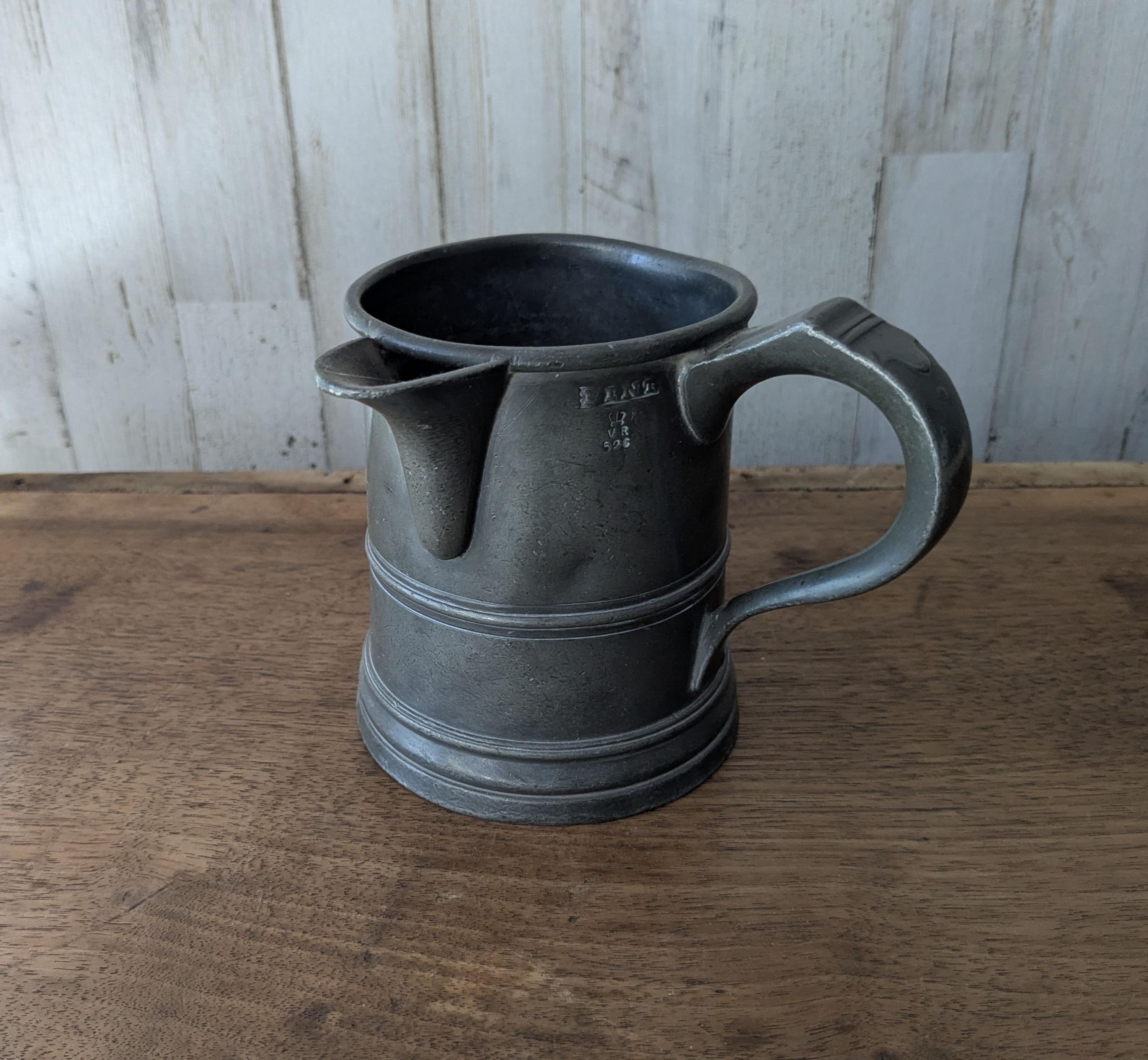 Antique English Pewter Tankard - Etsy