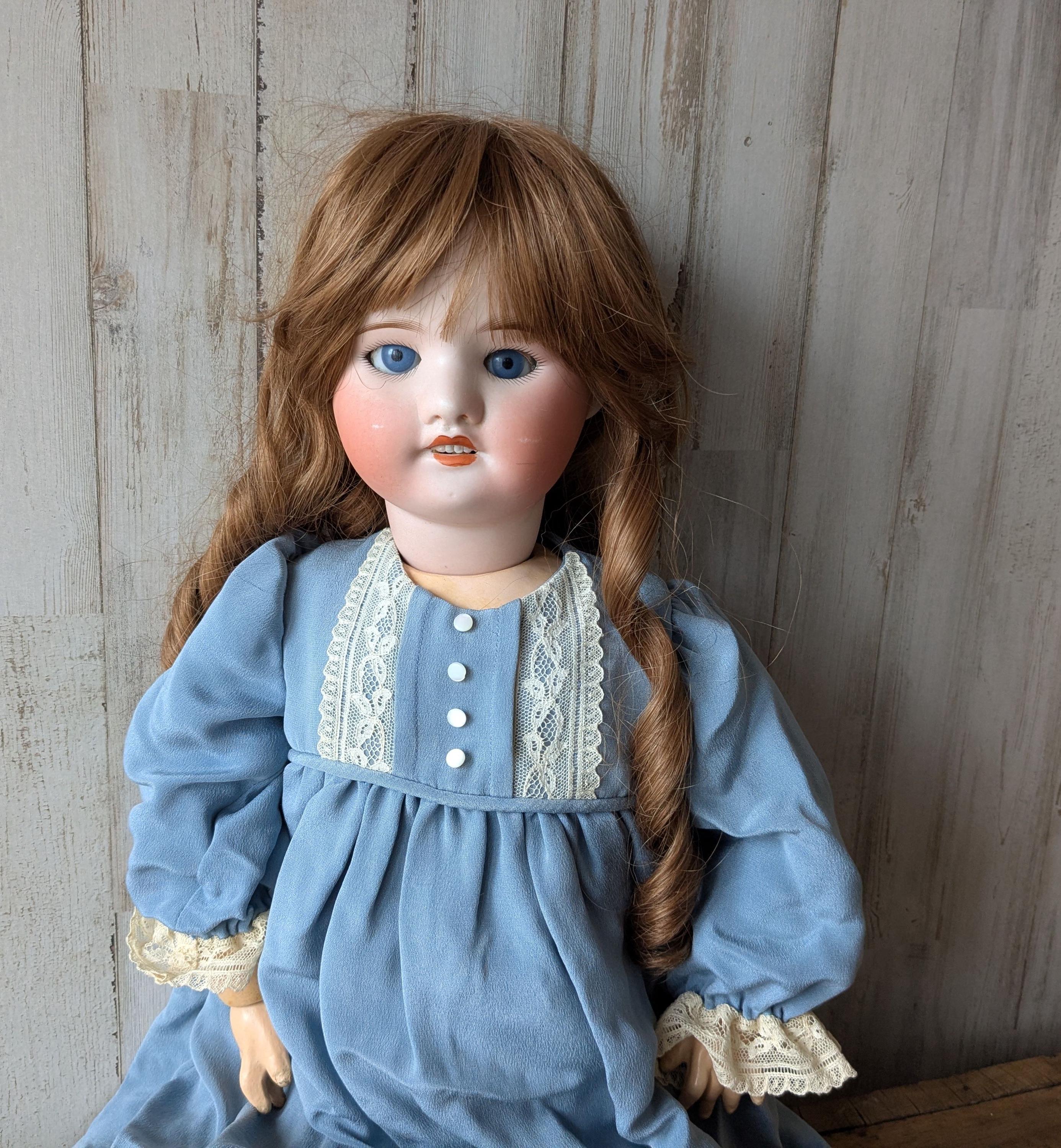 Poupée ancienne SFBJ JUMEAU_ Taille 6_ 43 cm_yeux fixes brun