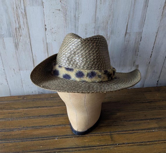 Vintage Straw Hat, Leopard  display picture 1