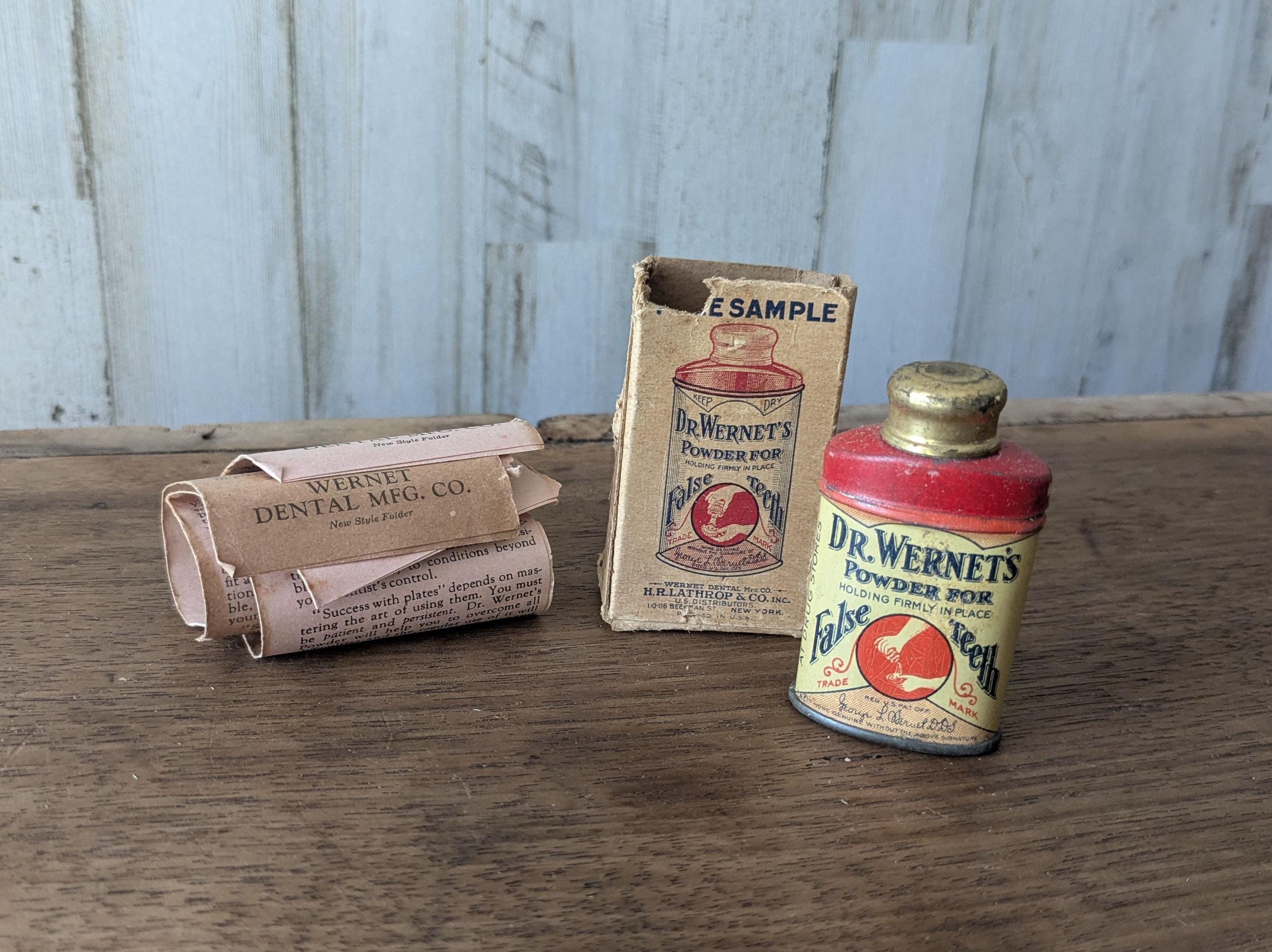 Antique Tooth Powder Tin - Etsy