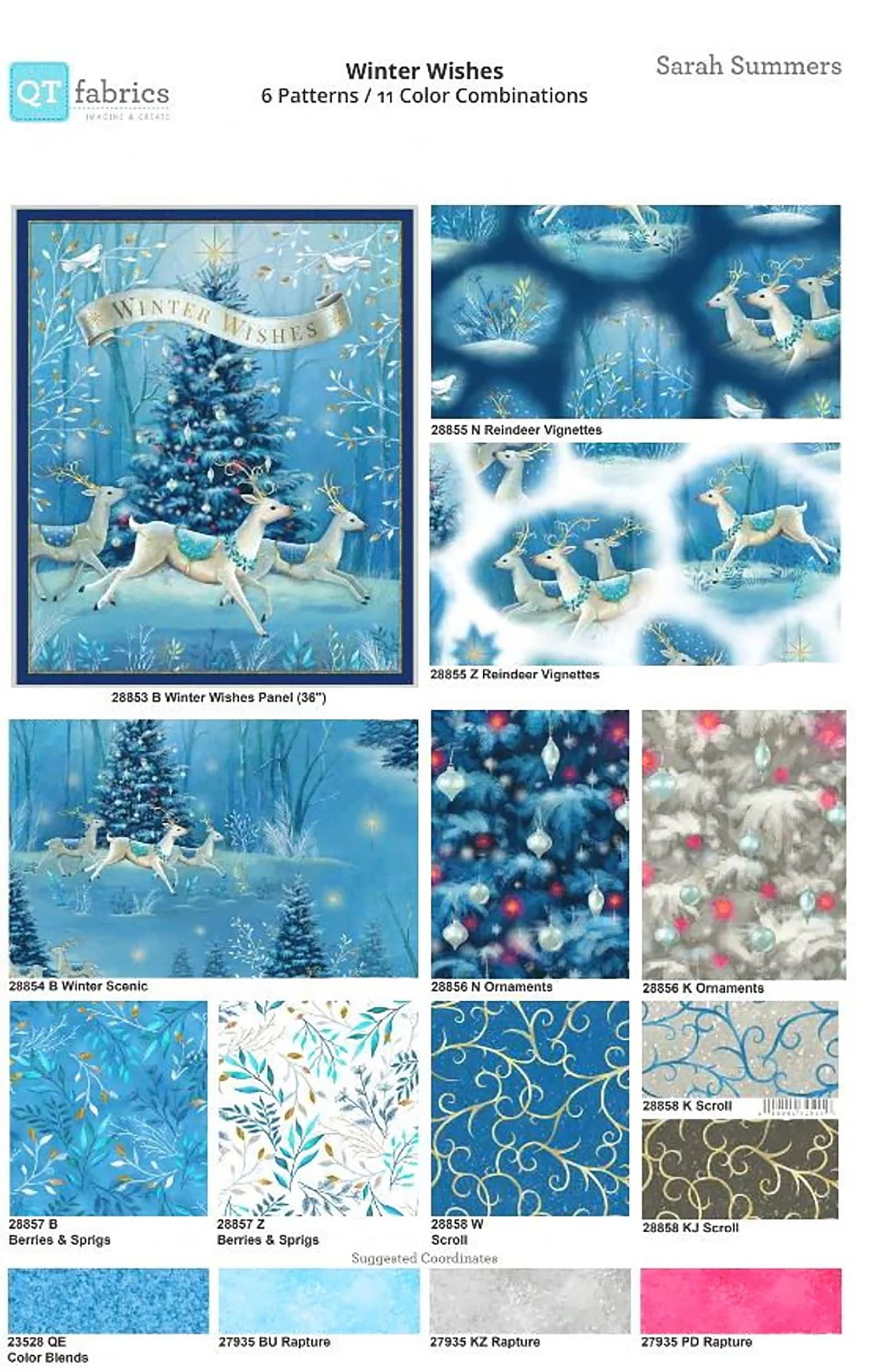 Winter Wishes QT Fabrics 2885BB Winter Scenic Deer Panel by - Etsy