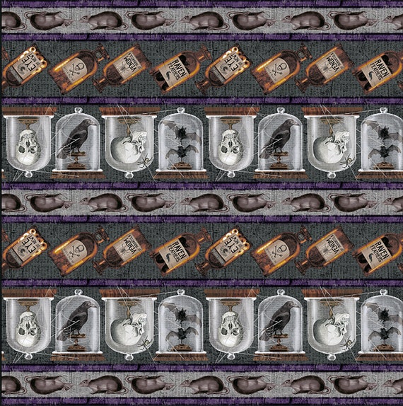 Spooky Vibes Halloween Border Stripe, 2728-99 Blank Quilting