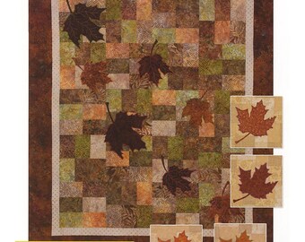 QUILTPATROON, een vleugje herfst, knusse quiltontwerpen, fat Quarter-vriendelijk, 5 maten