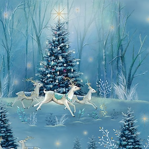 Winter Wishes, QT Fabrics, 28854B Winter Scenic by Sarah Summers