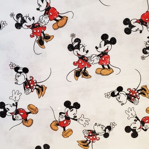 Disney Fabric, Vintage Micky and Minnie Scattered by Springs Creative