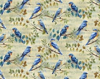 Despertares, Canto de pájaros, Henry Glass, 3528-17 Azul pálido