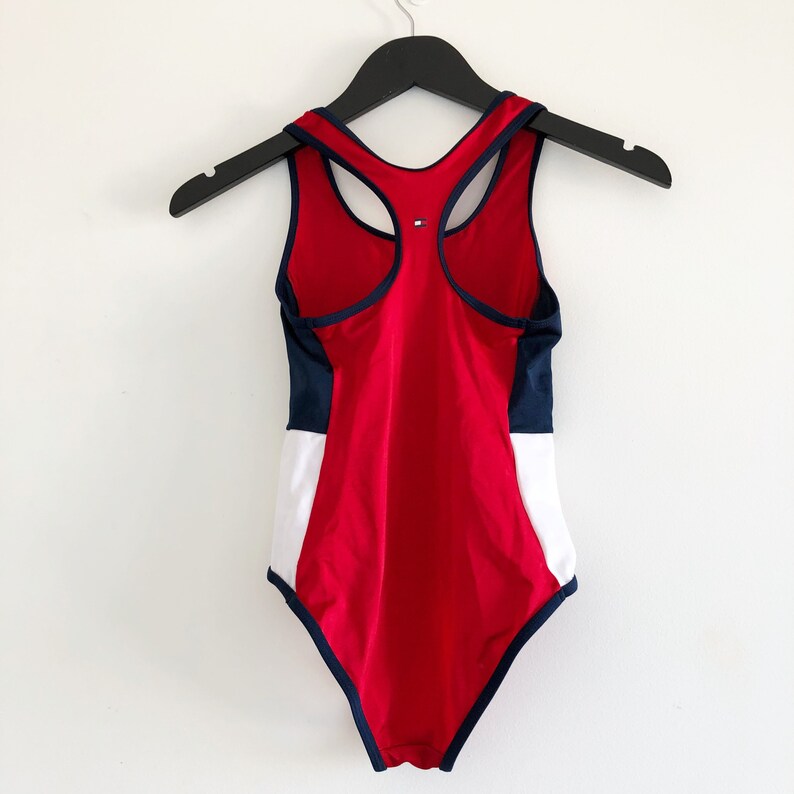 Vintage Tommy Hilfiger One Piece Swim Suit Iconic 90s Logo Etsy
