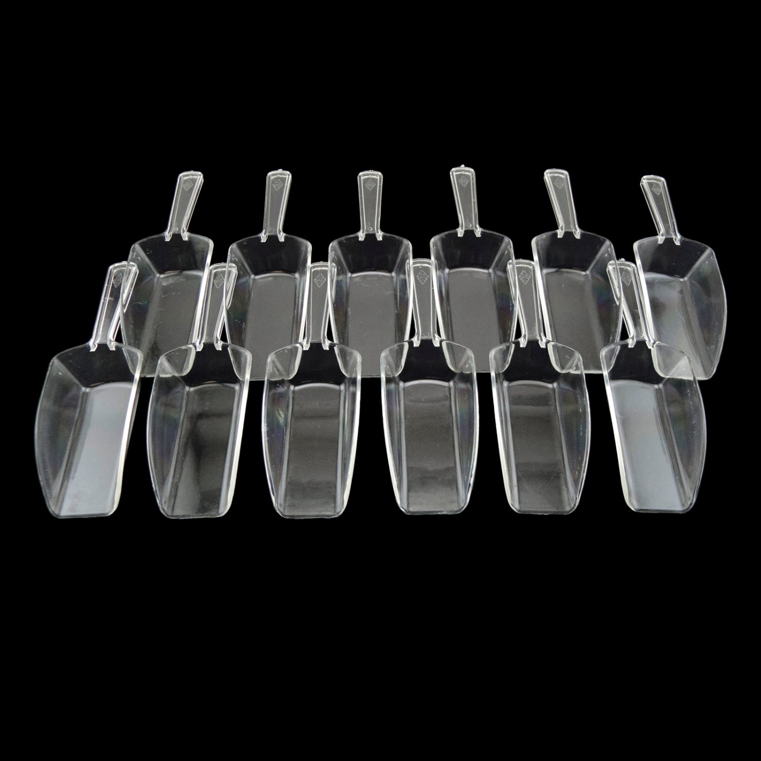 Candy Scoop Set - Package of 12 Shiny Silver Plastic Scoops for Wedding and  Party Candy Buffets