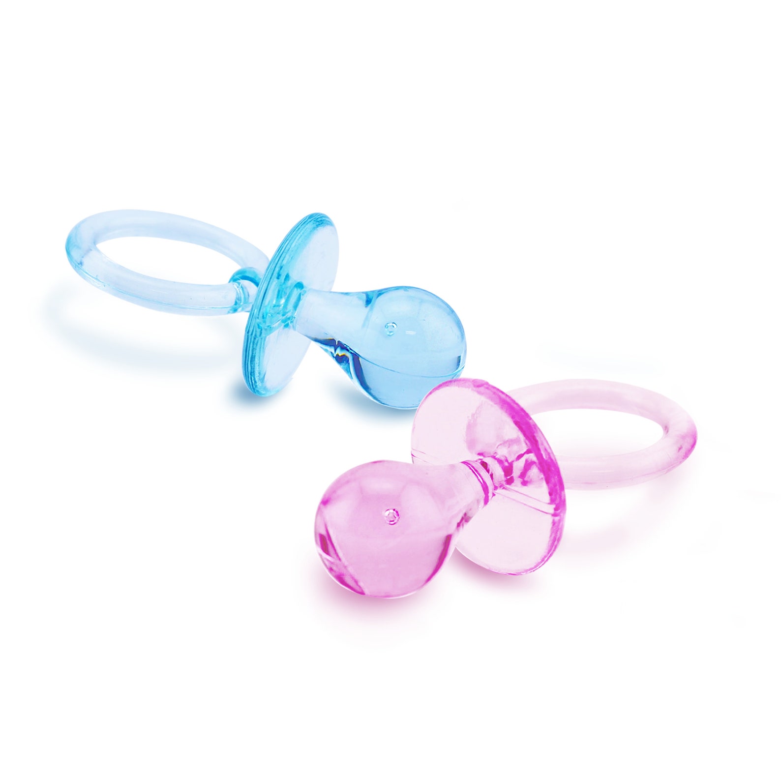 2.5 Blue or Pink Acrylic Pacifier Charms Baby Shower Etsy