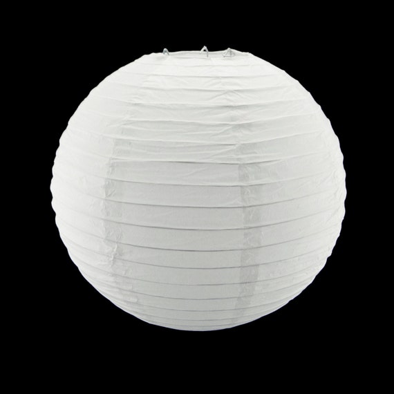 10 White Lanterns Chinese Hanging Paper Frozen Party Image 0