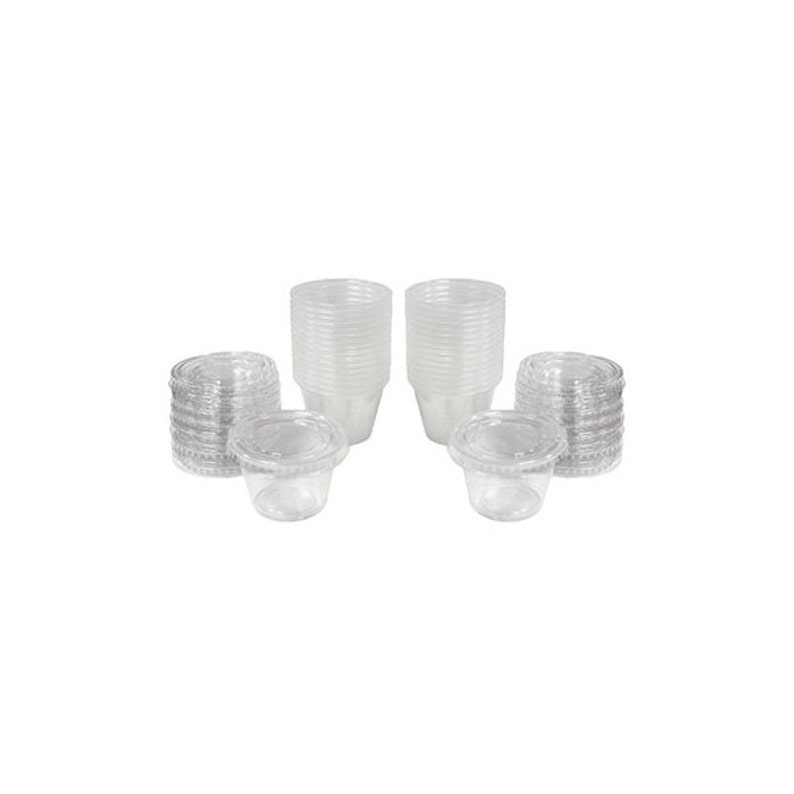 4oz Condiment Plastic Cups Jello Shot Souffle Portion Sauces Dip Cups w Lids restaurant supplies 250pc