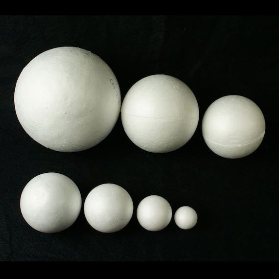 4-Pack Smooth Round Polystyrene Foam Balls Craft Supplies Craft Foam Balls 4 Inches Diameter Ornaments DIY Perfect for Art White School Projects Science Modeling Wedding Decoration