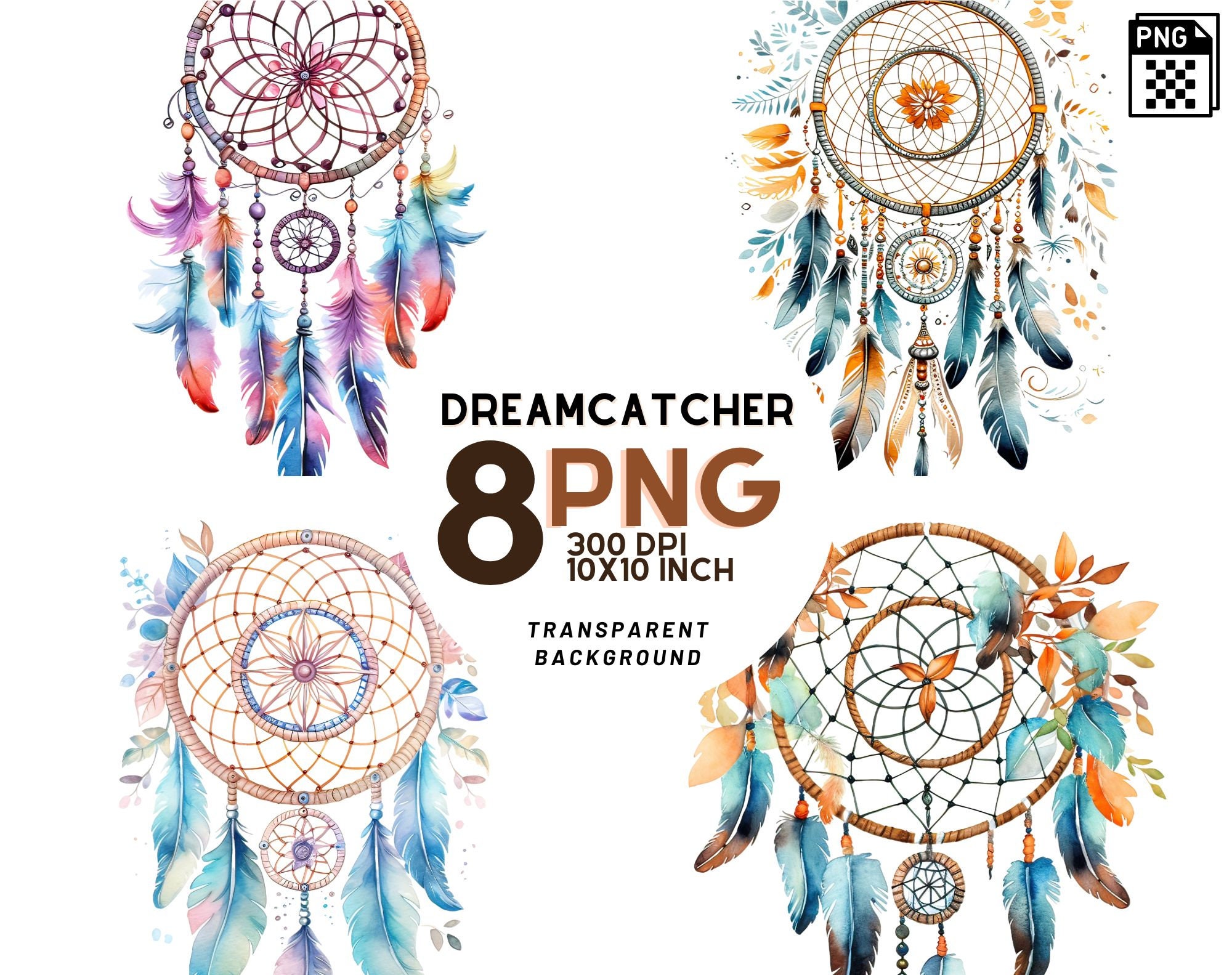 Watercolor gorgeous rainbow dream catcher classic round sticker - craft  supplies diy custom design supply spe…