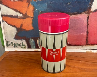 Retro Red Thermos Bottle