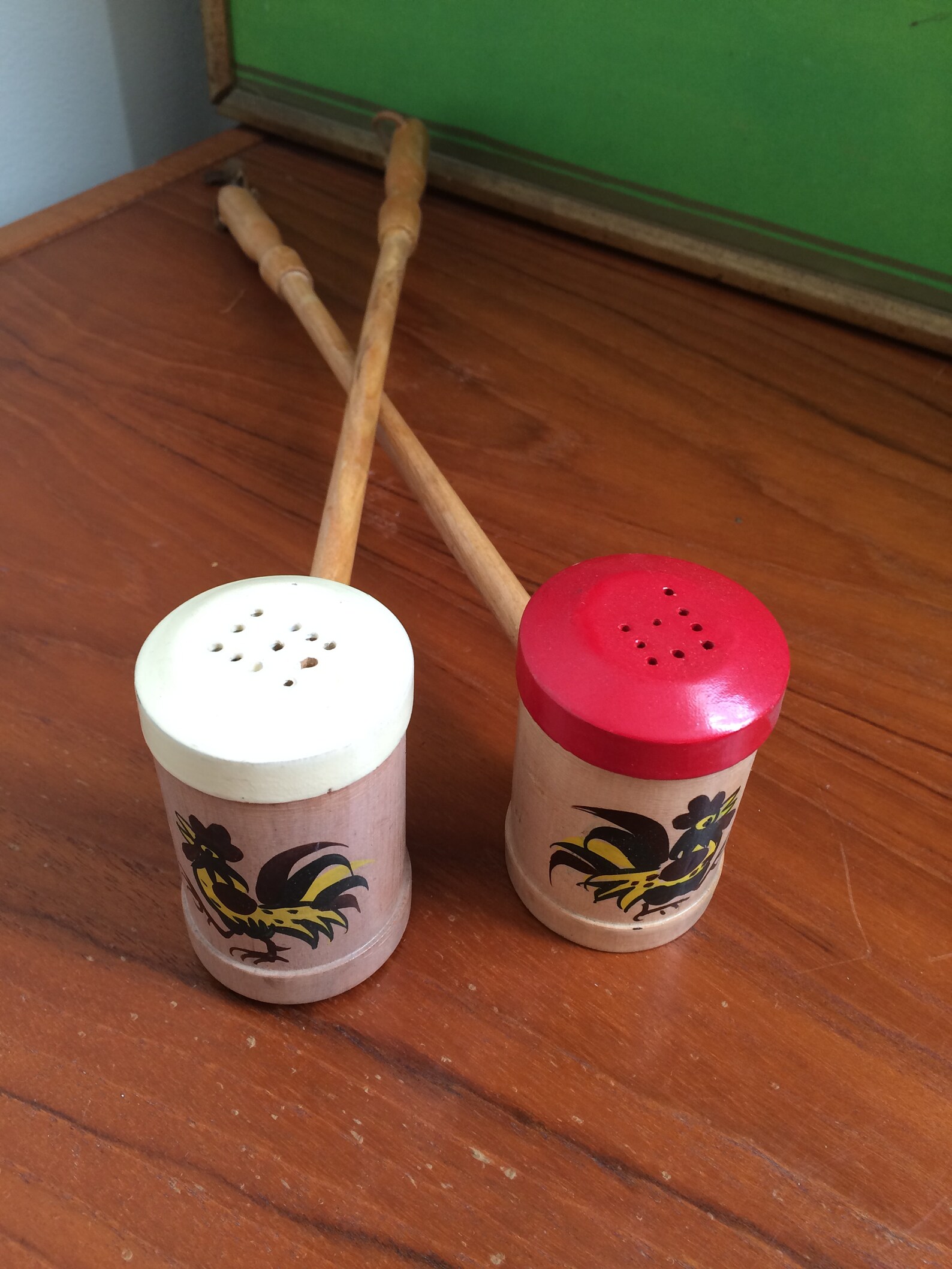 Woodpecker Salt and Pepper Shakers With Long Handles Etsy