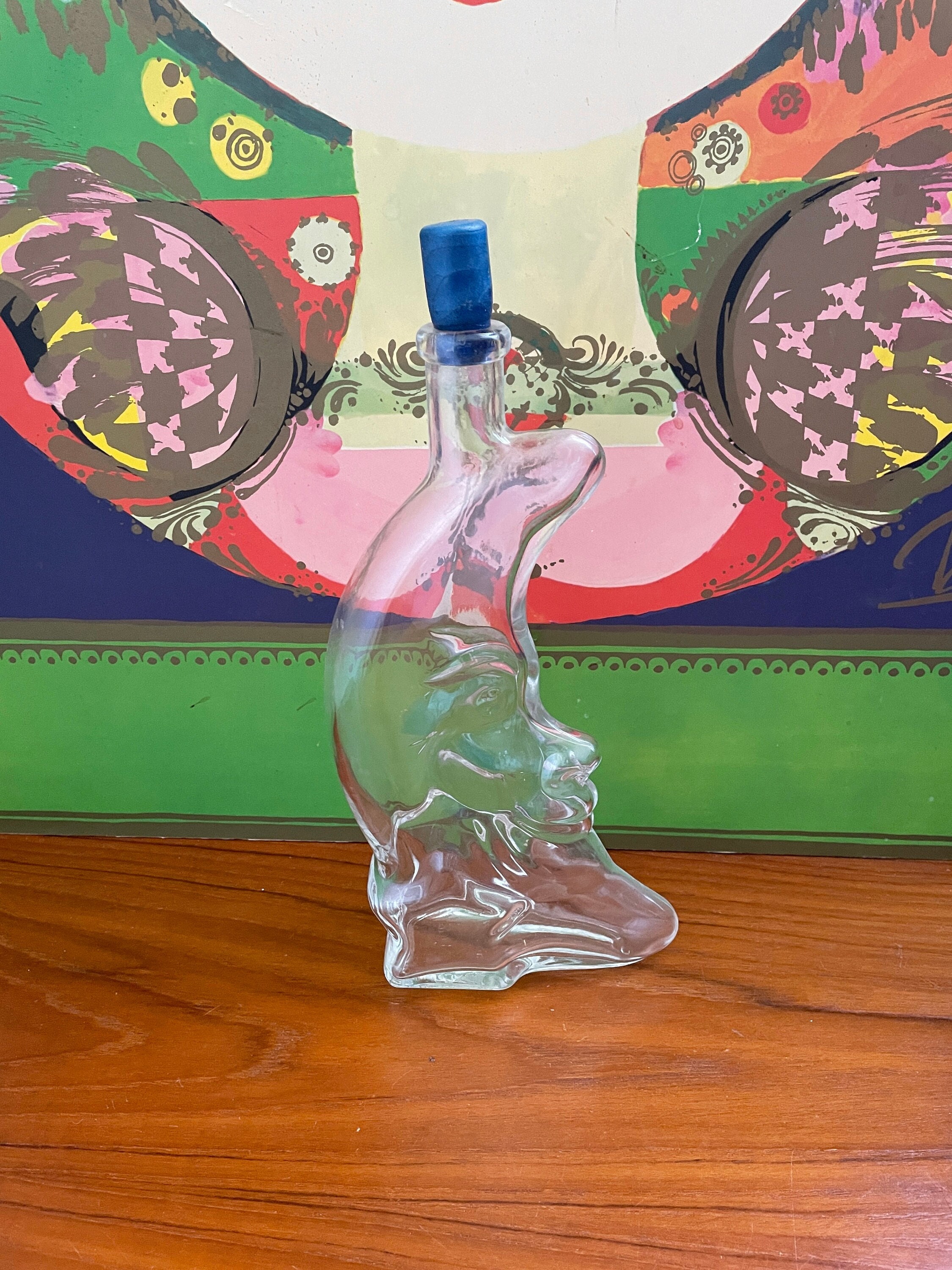 Half Moon Glass Potion Bottle with Cork