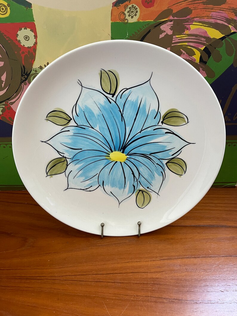 Large Retro Japan Floral Plate image 2