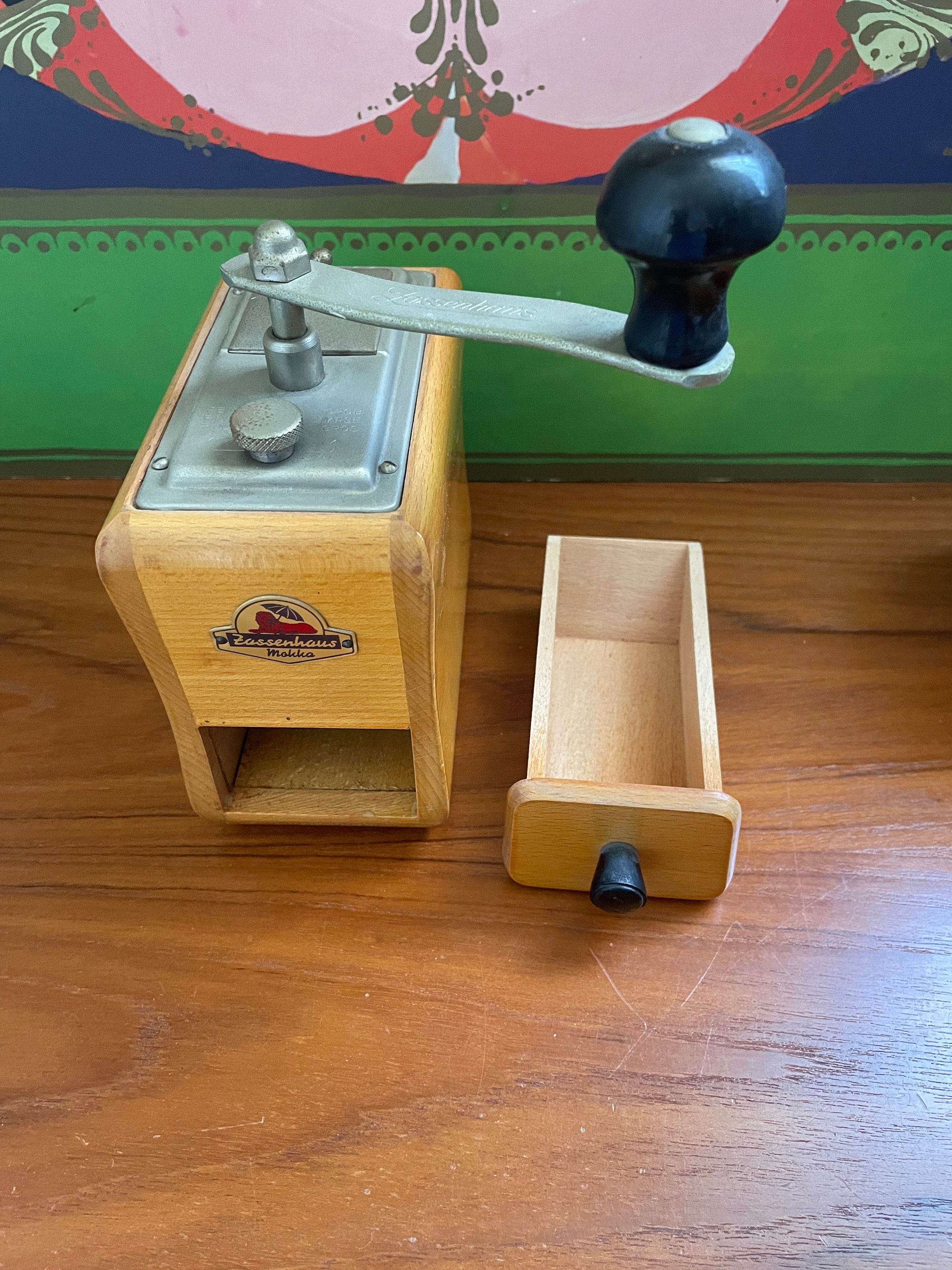 Vintage Zassenhaus Wood and Metal Coffee Grinder - Etsy