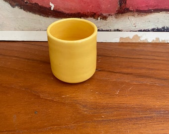Sweden Small Yellow Ceramic Cup/Holder