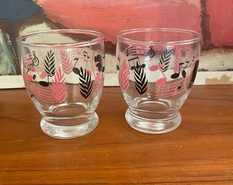 Retro Musical Pink and Black Me and You Small Glasses