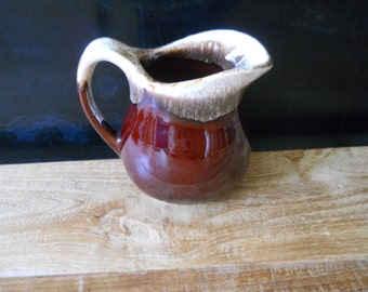 Brown Drip Small Pitcher/Vase