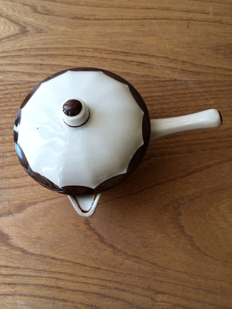 Small Gustavsberg Pyro Brown Flower Butter Warmer With Lid Etsy