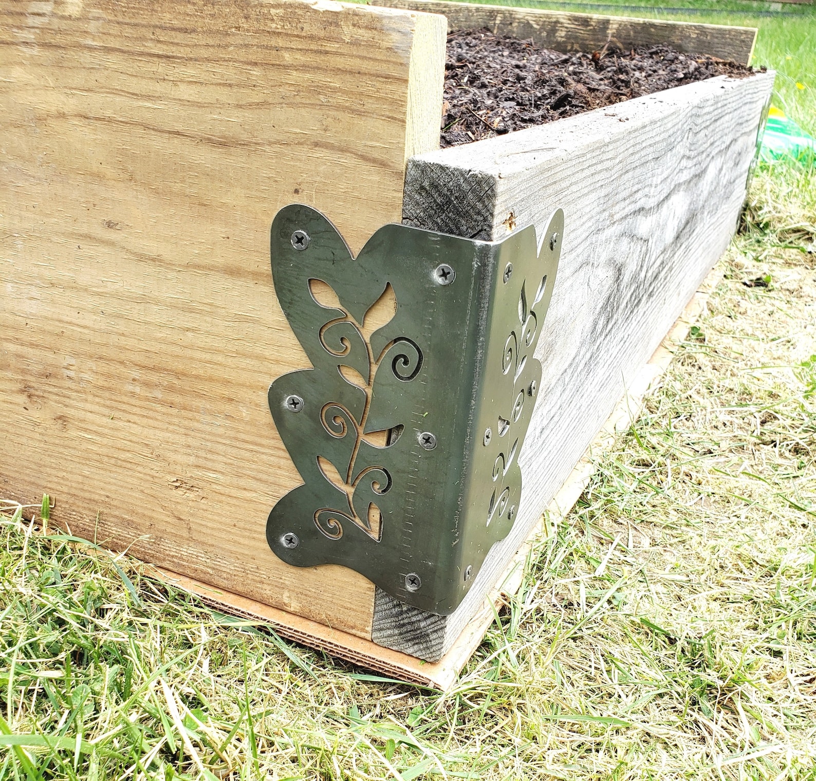 Raised Garden Bed Metal Brackets Mild Steel Rustic Etsy