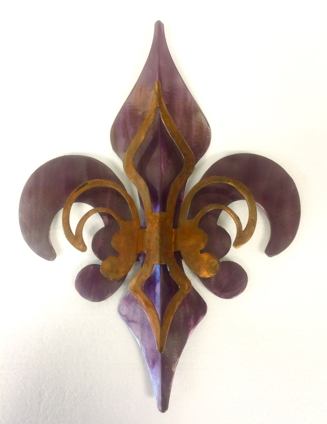 2-part Purple & Gold Fleur De Lis - Etsy