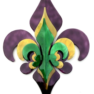3- Part Mardi Gras Fleur De Lis