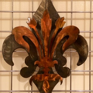 2- Part Patina & Gold Hope Fleur De Lis