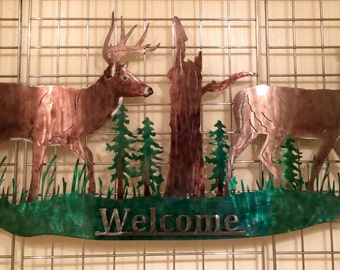 Deer Welcome Plaque