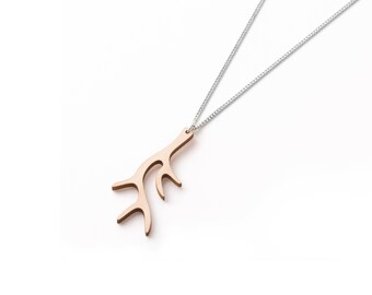 Antler wooden necklace different colours
