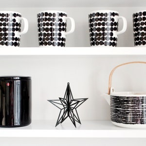 Wooden Small Star - Birch Crystal Black