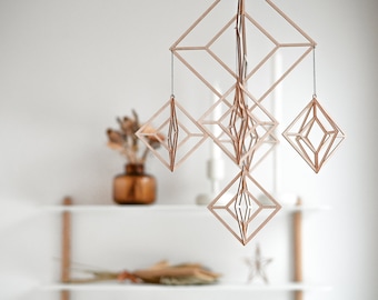 Small wooden Himmeli Mobile - Nordic folklore decoration