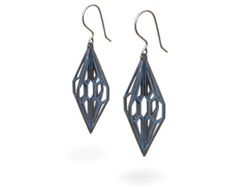 Diamond Blue - Birch Crystal Earrings