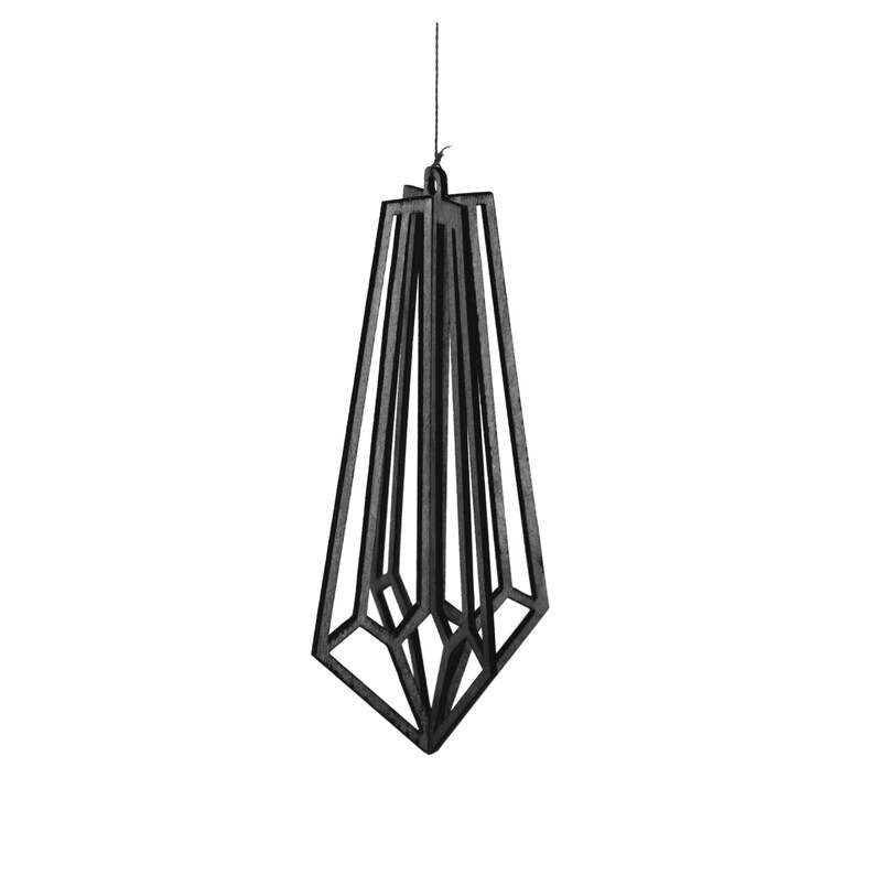 Black Crystal deco Interior decoration, geometric design, Nordic deco image 2