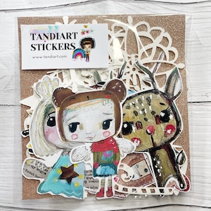 TandiArt Red Nose Sticker+ gestanst pakket, stickers, illustraties, plannerstickers, collectie, winter, kerststickers