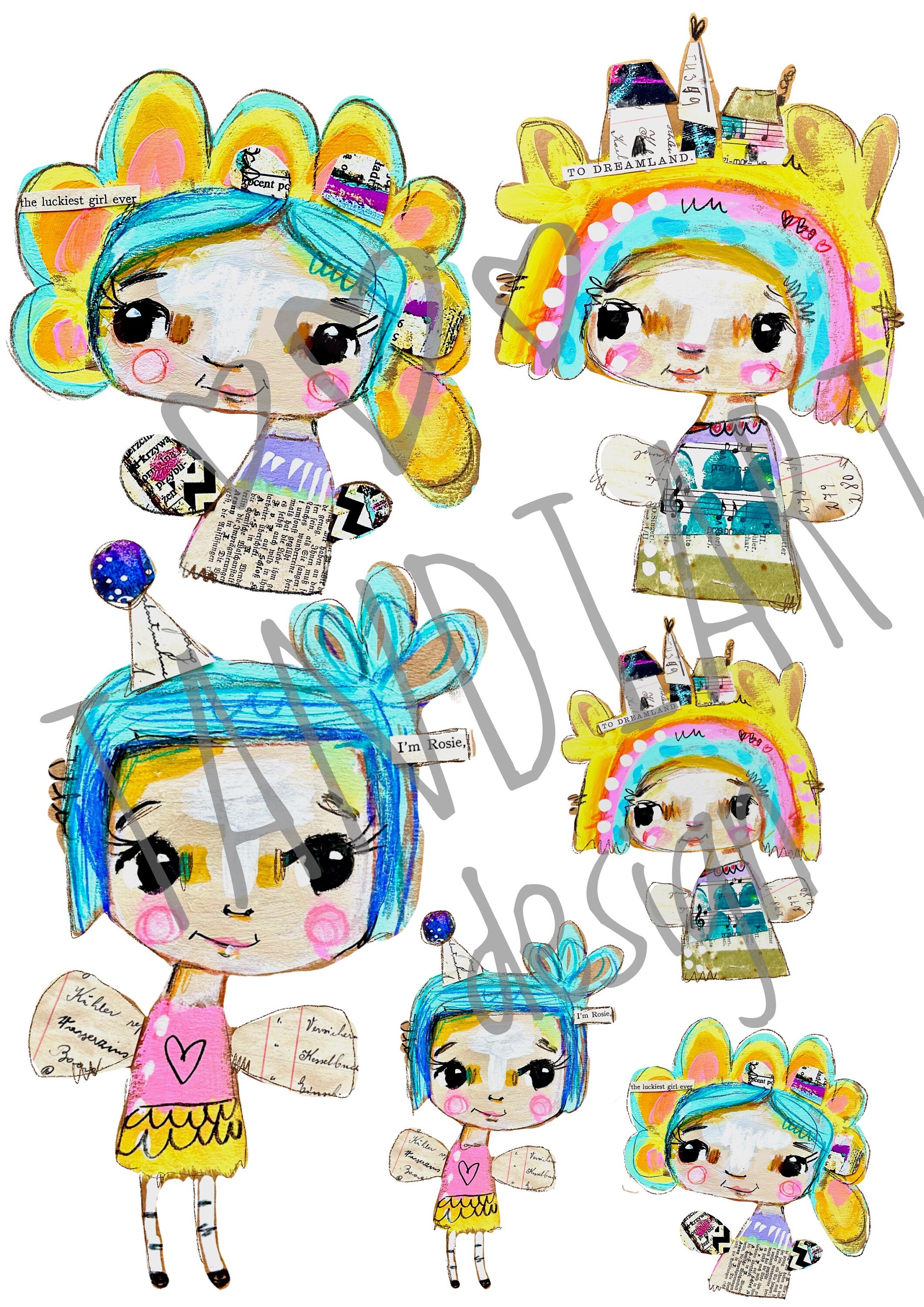 My World Part 2 - A4 Digital Scrapbook Collage Sheets, Printables, for ...