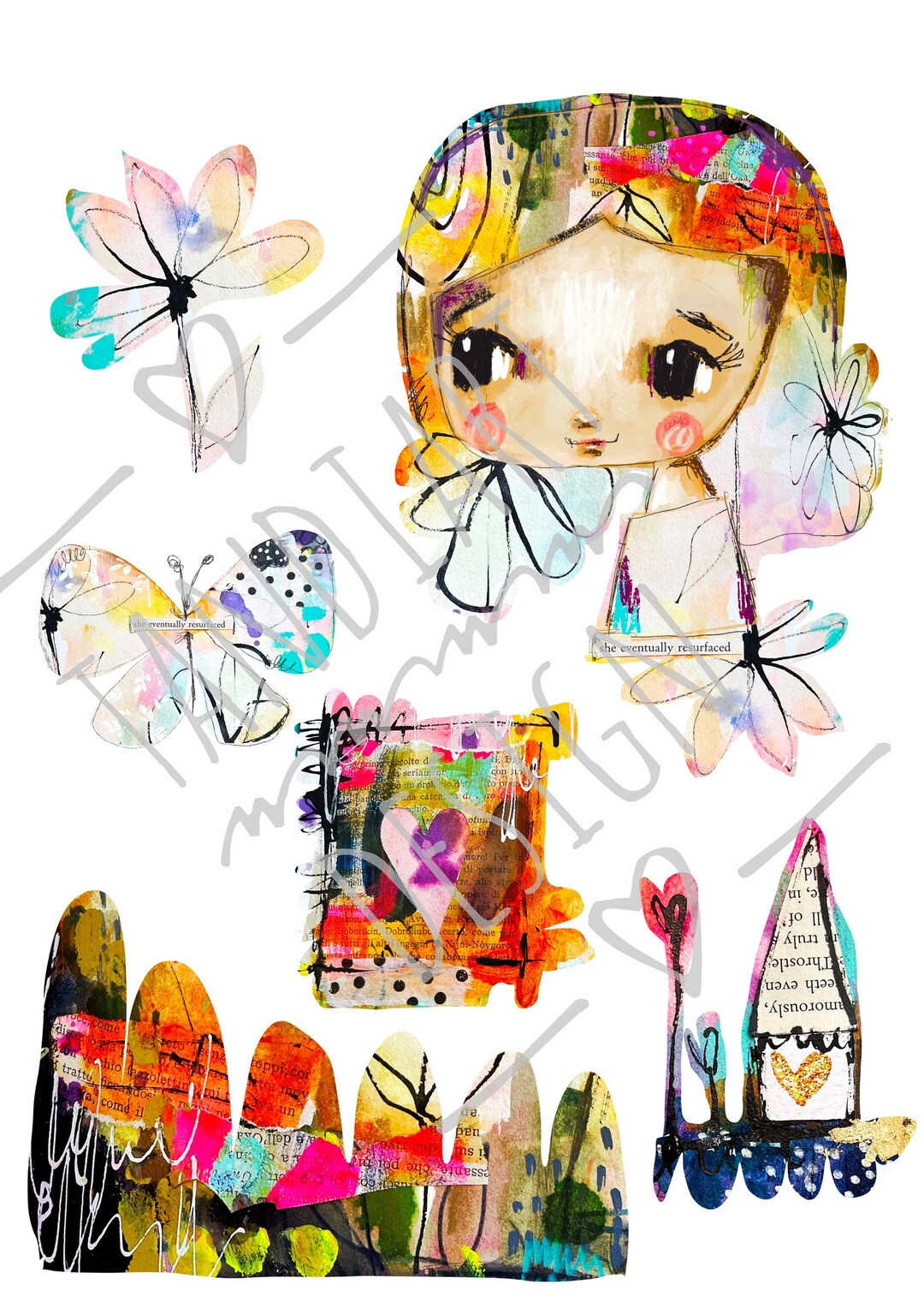 ともひでさん専用 コラージュアート作品 気まぐれな友達 2 - コラージュ用のデジタル画像、jpg、png