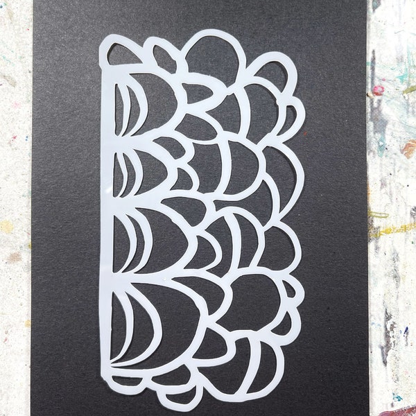 TandiArt Doodle Stencil- art stencil mixed media, art journal, heart ,card making